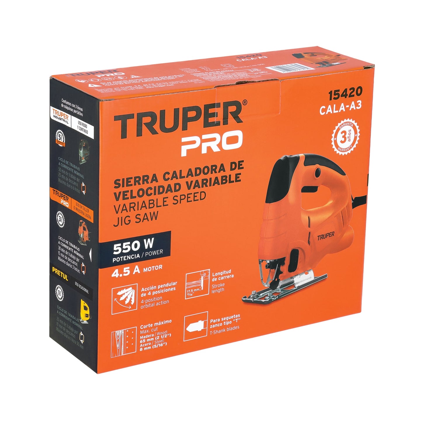 Sierra caladora, 550 W truper pro