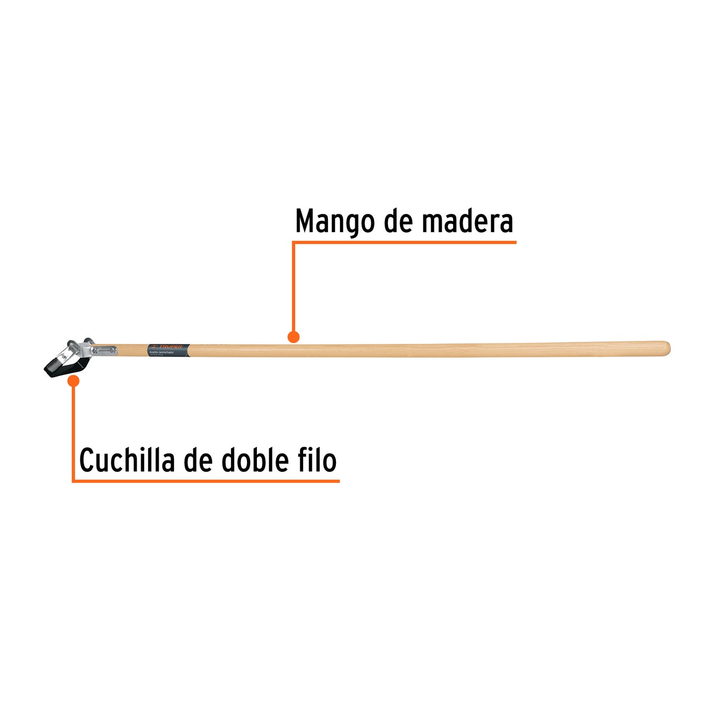 Deshierbador TRUPER, mango de madera 54"