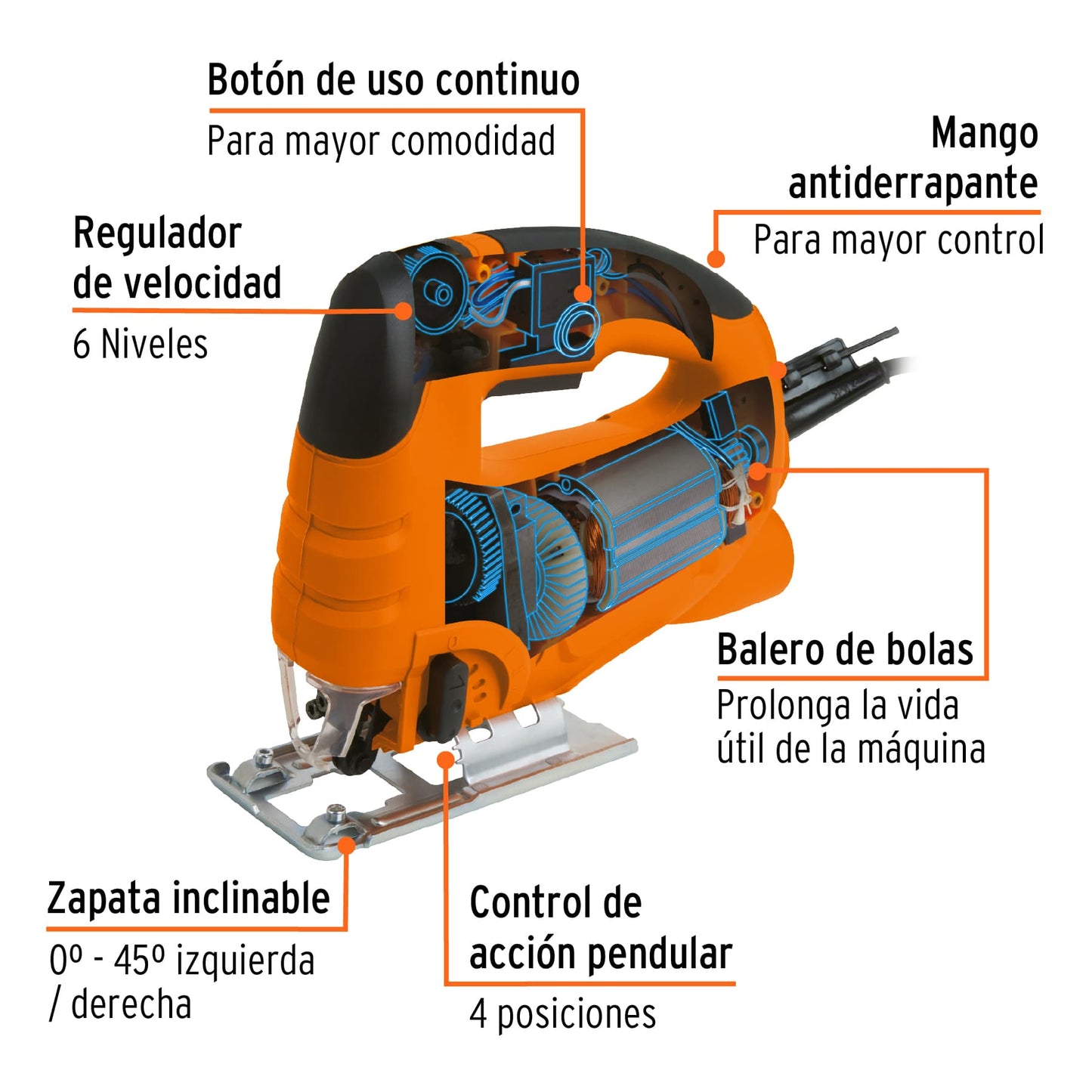 Sierra caladora, 550 W truper pro