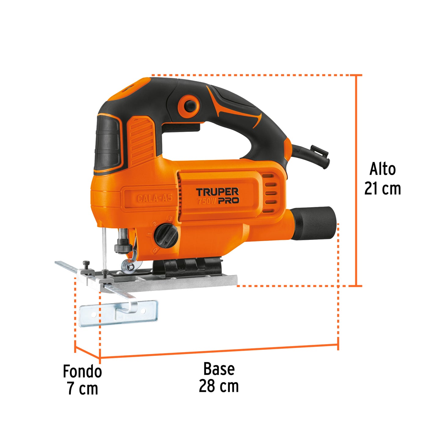 Sierra caladora de velocidad variable, 750 W truper pro