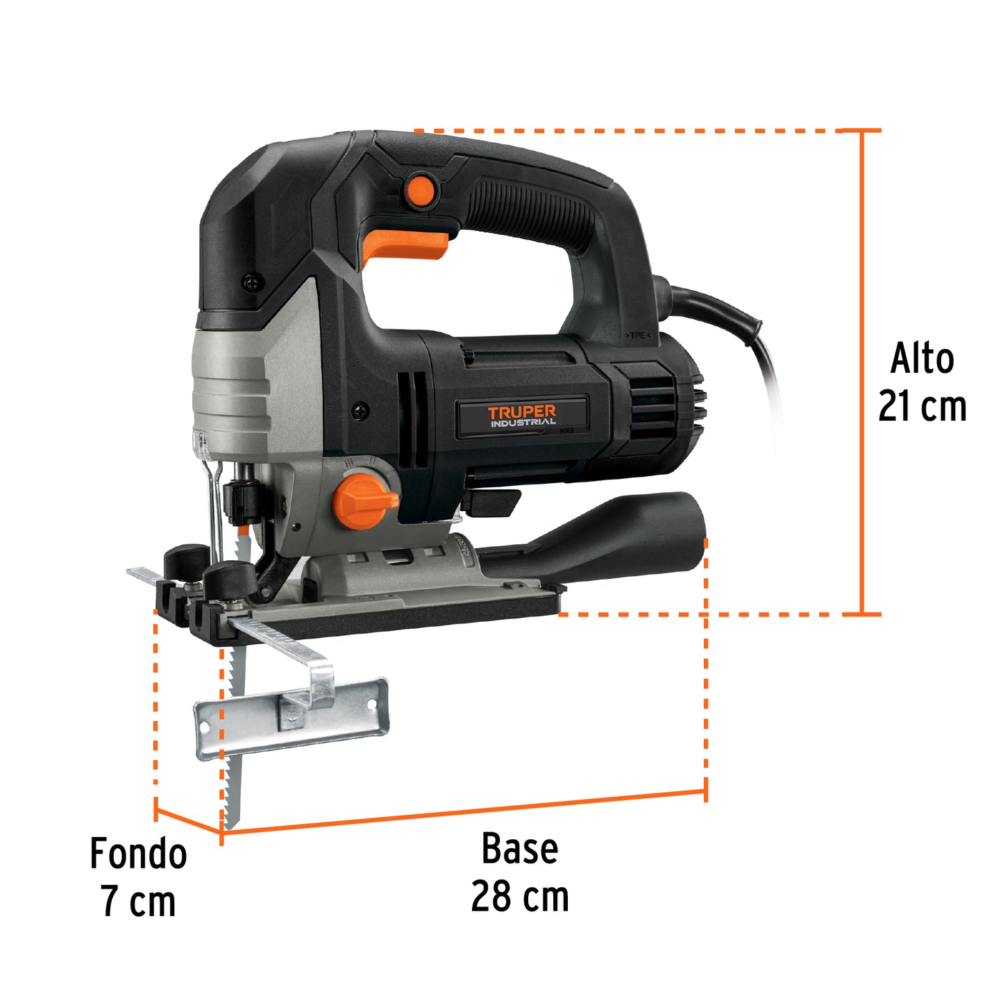 Sierra caladora de velocidad variable, 750 W truper industrial