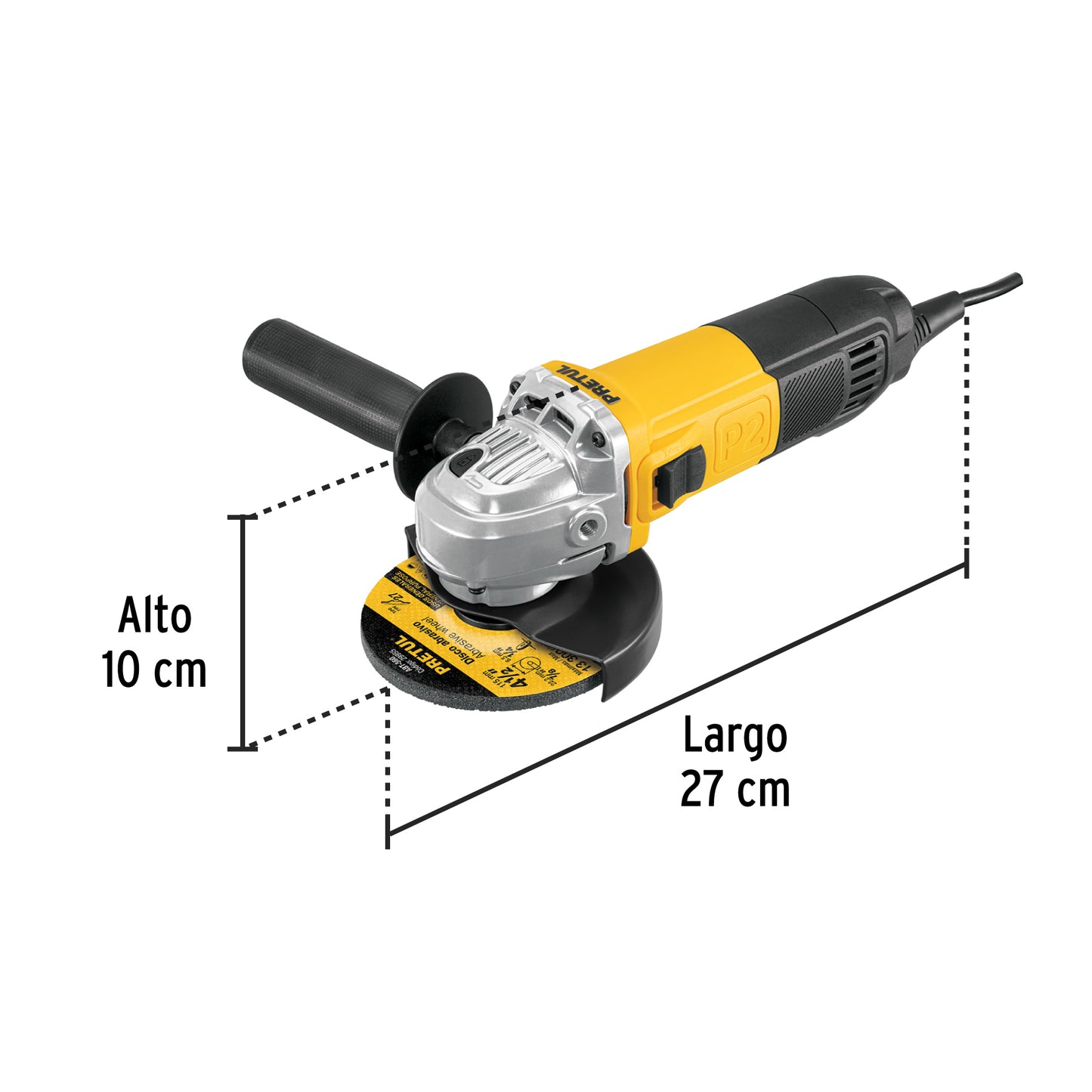 Esmeriladora 4 1/2 pulg, 700 W pretul