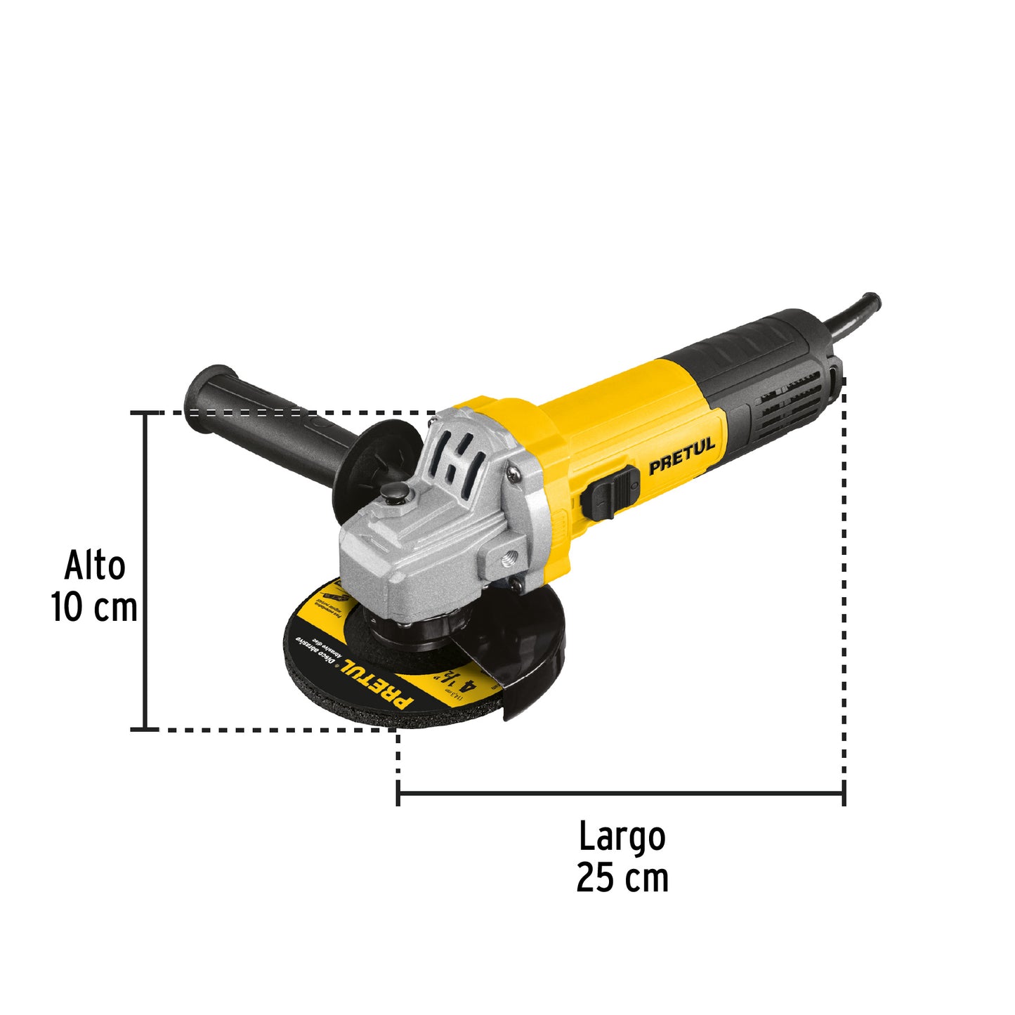 Esmeriladora 4 1/2 pulg, 550 W pretul