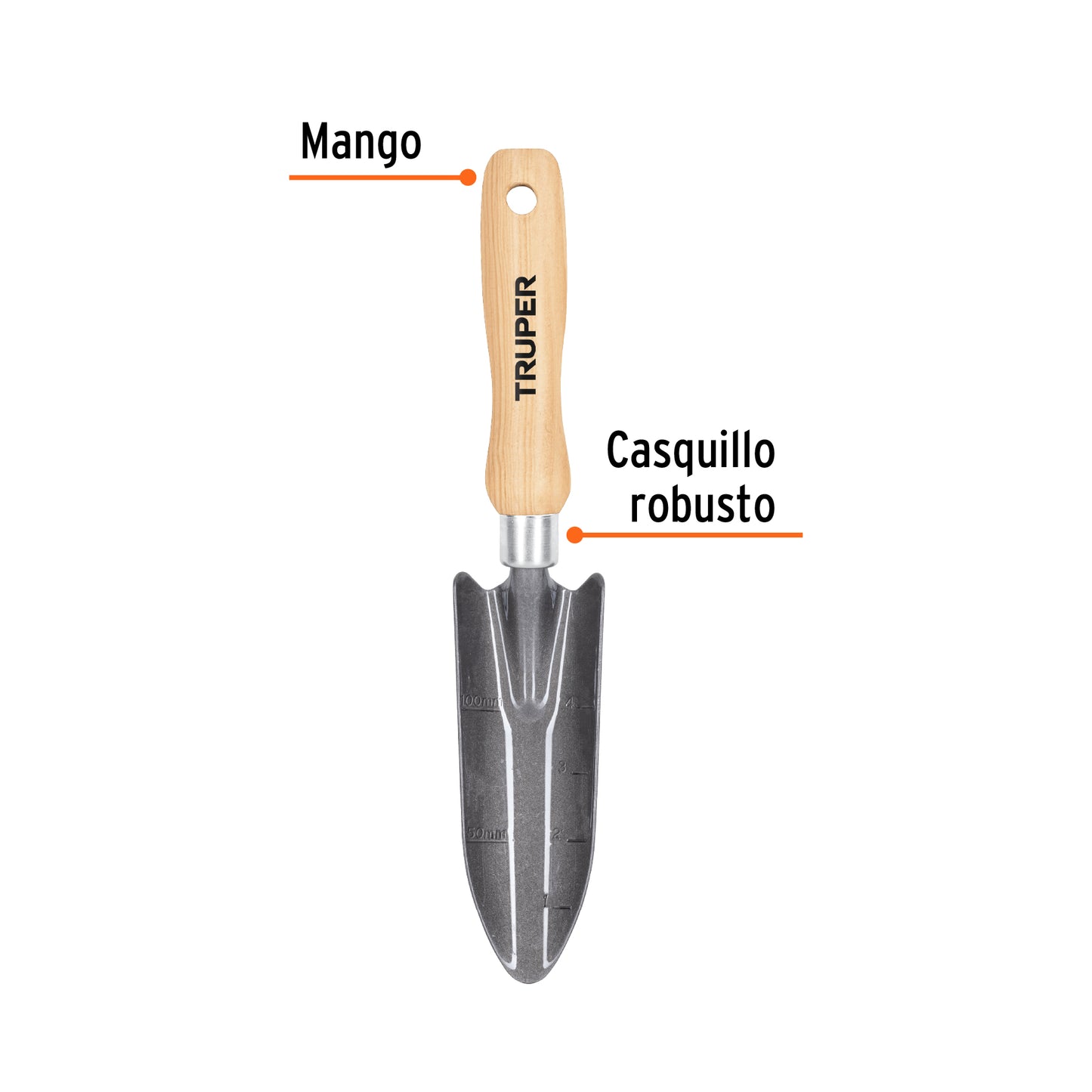 Trasplantador para jardín, mango de 6", TRUPER