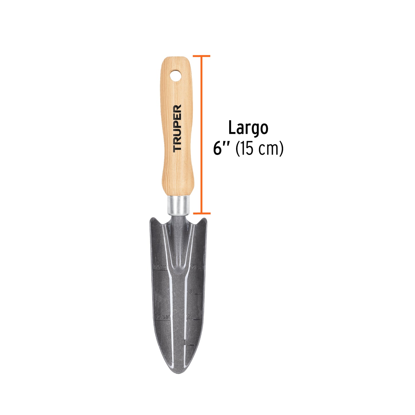 Trasplantador para jardín, mango de 6", TRUPER