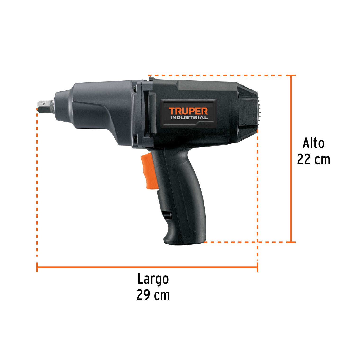 Llave de impacto 1/2 pulg, 900 W truper idustrial