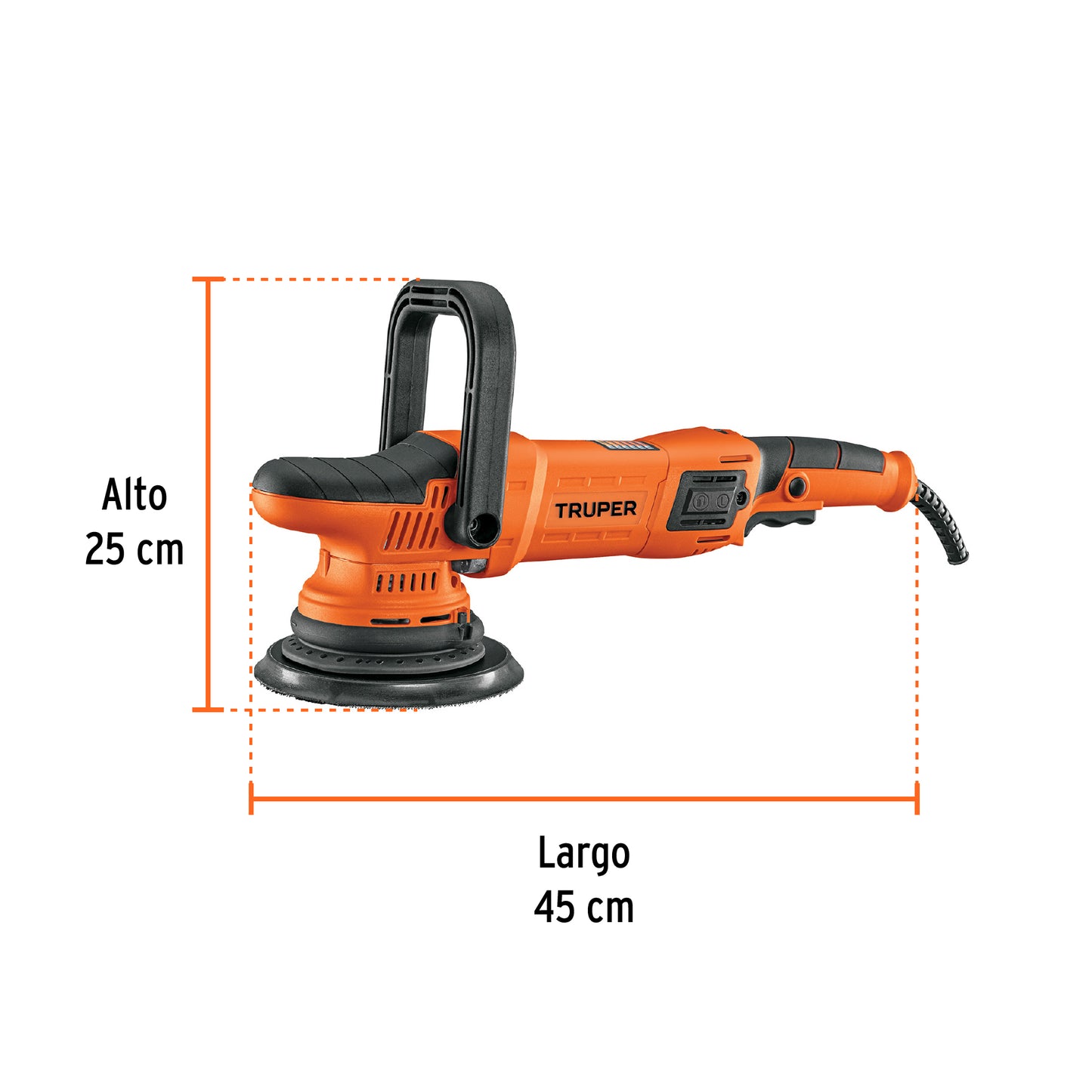 Pulidora de doble acción 6 pulg, 900 W