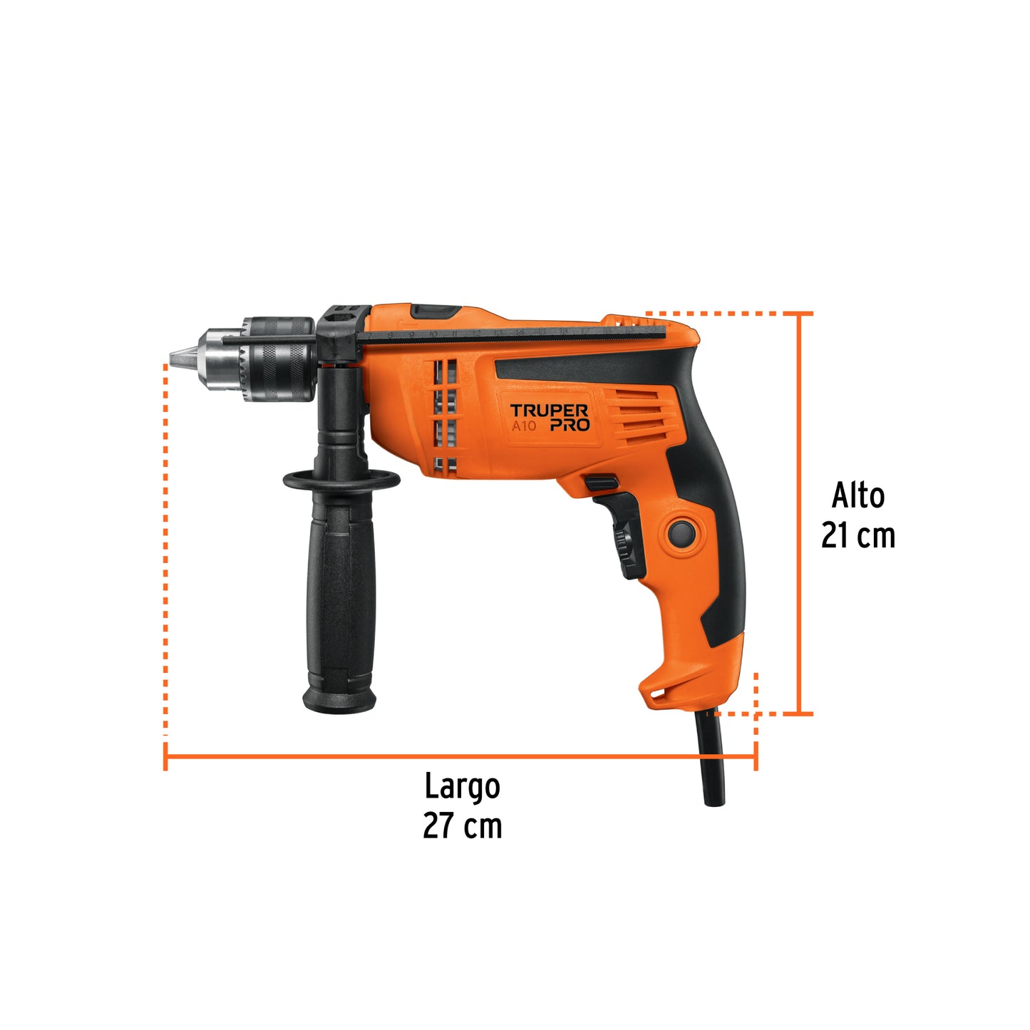 Rotomartillo 600 W, 1/2 pulg truper pro
