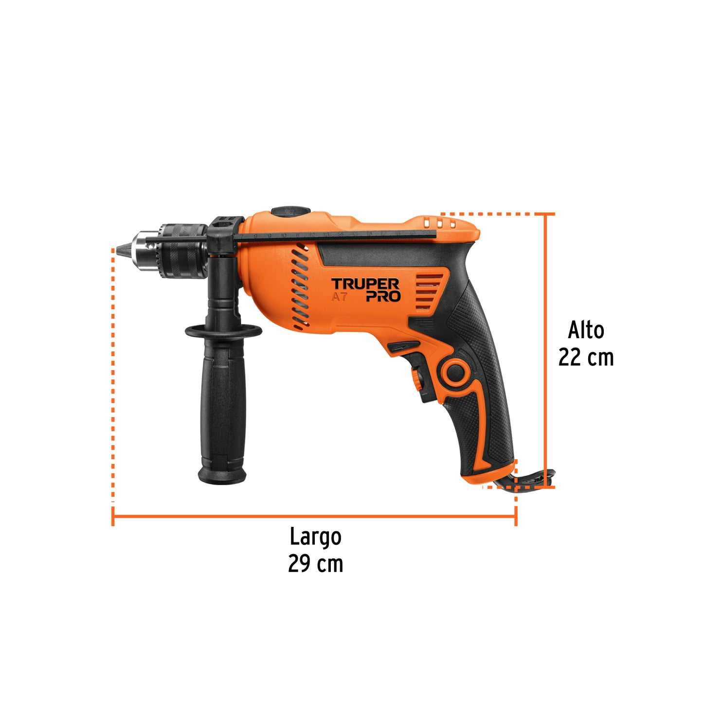 Rotomartillo 650 W, 1/2 pulg truper pro