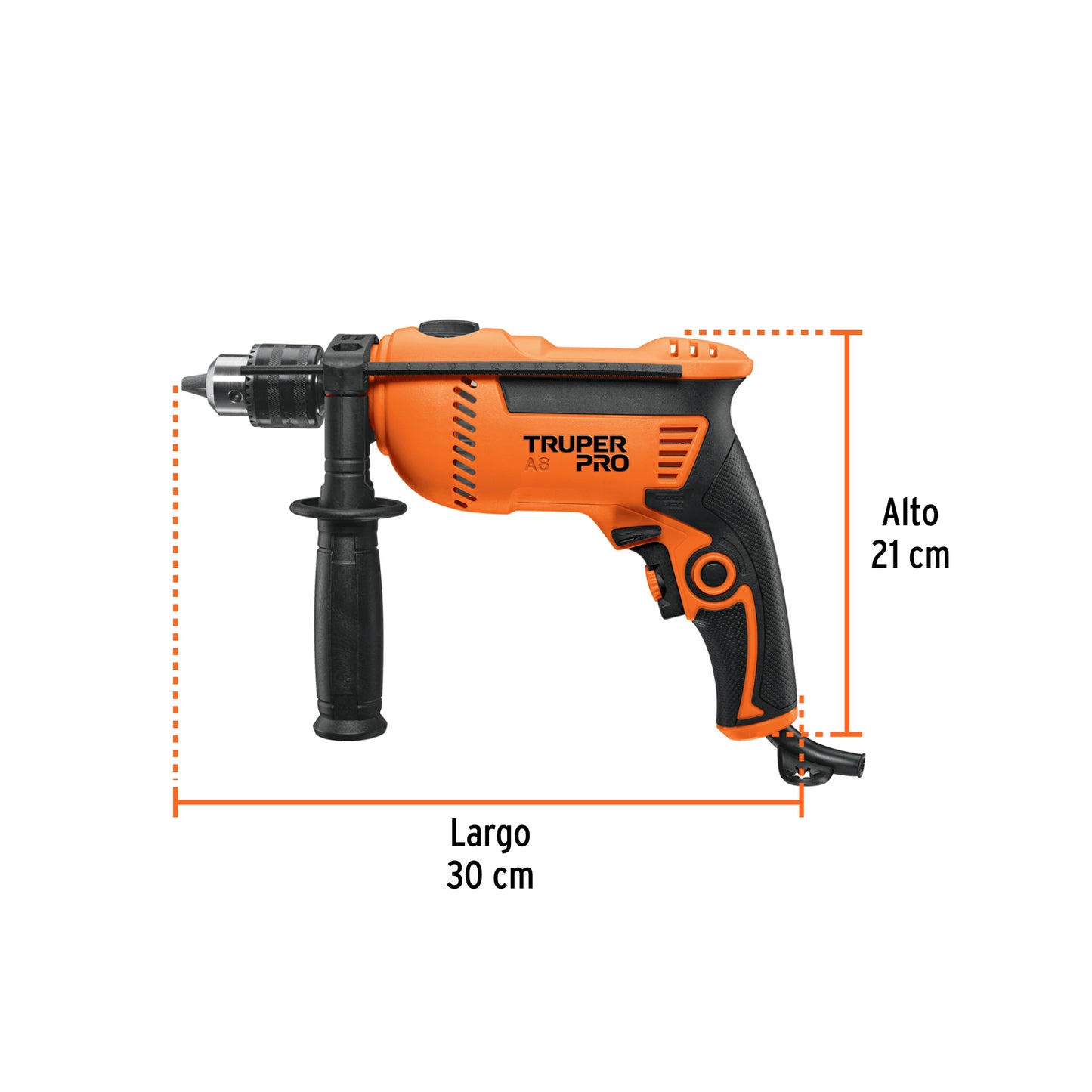 Rotomartillo 750 W, 1/2 pulg truper pro