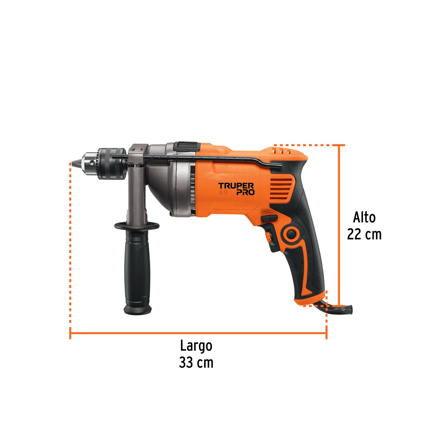 Rotomartillo 850 W, 1/2 pulg truper pro