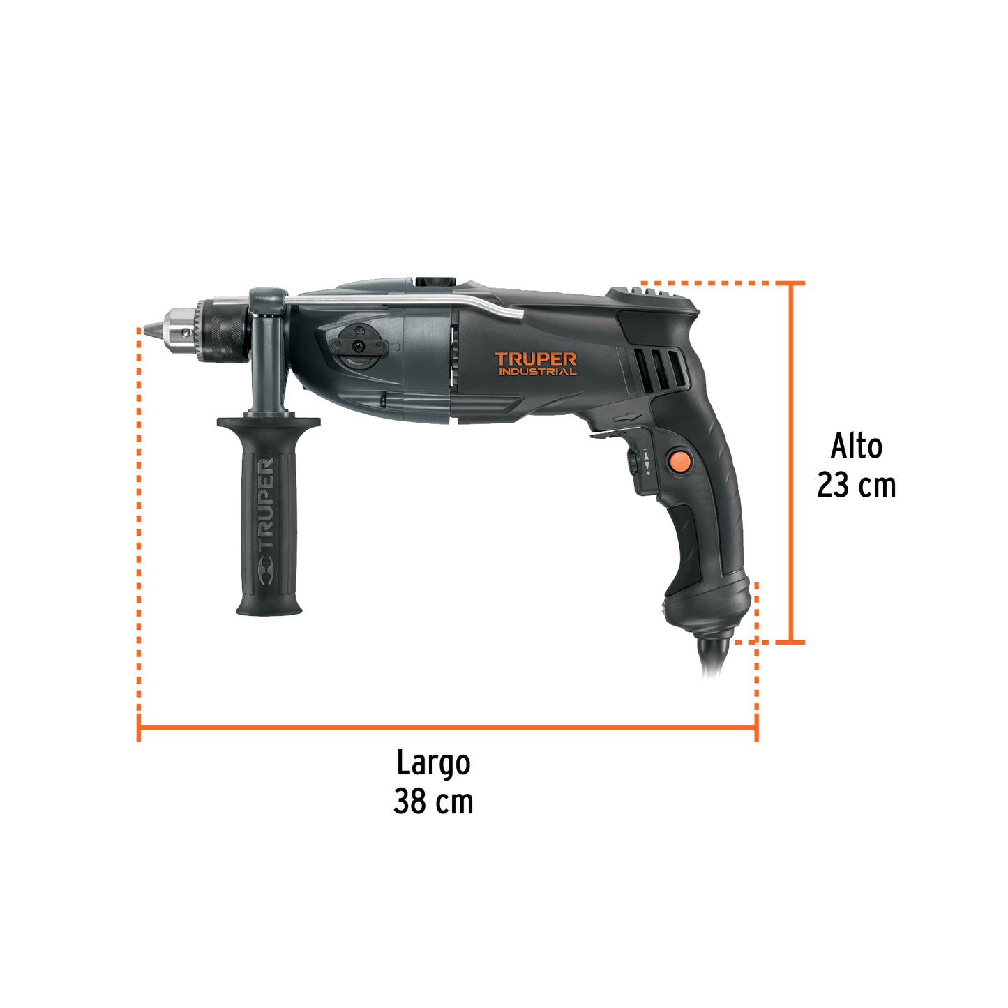 Rotomartillo 1,200 W, 1/2 pulg truper industrial