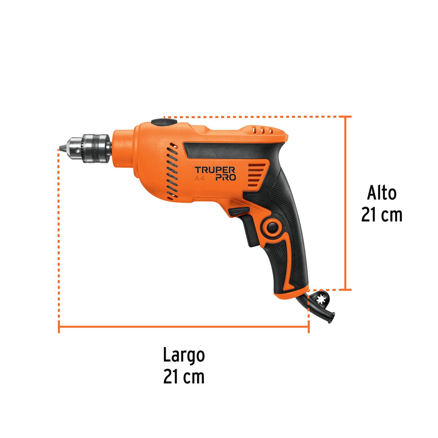 Rotomartillo 600 W, 3/8 pulg truper pro