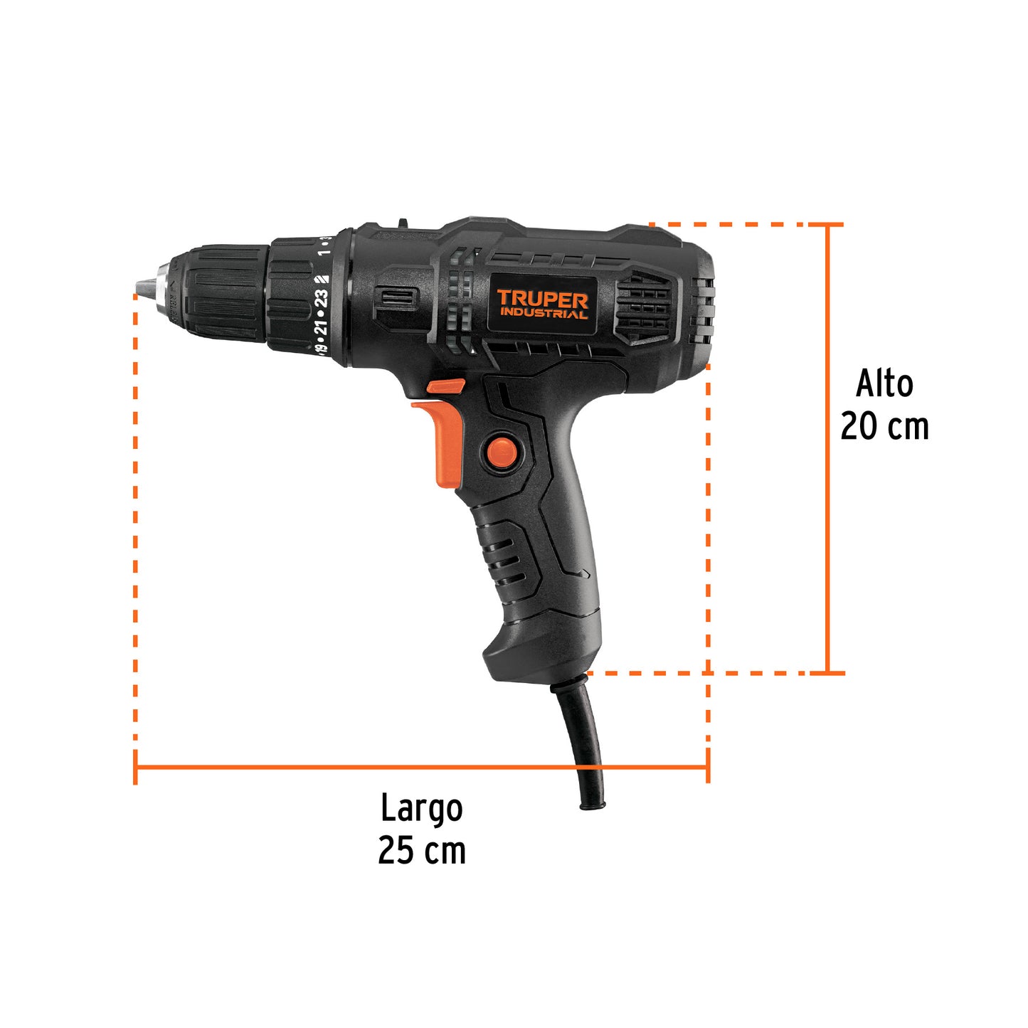 Taladro 400 W, 3/8 pulg truper industrial