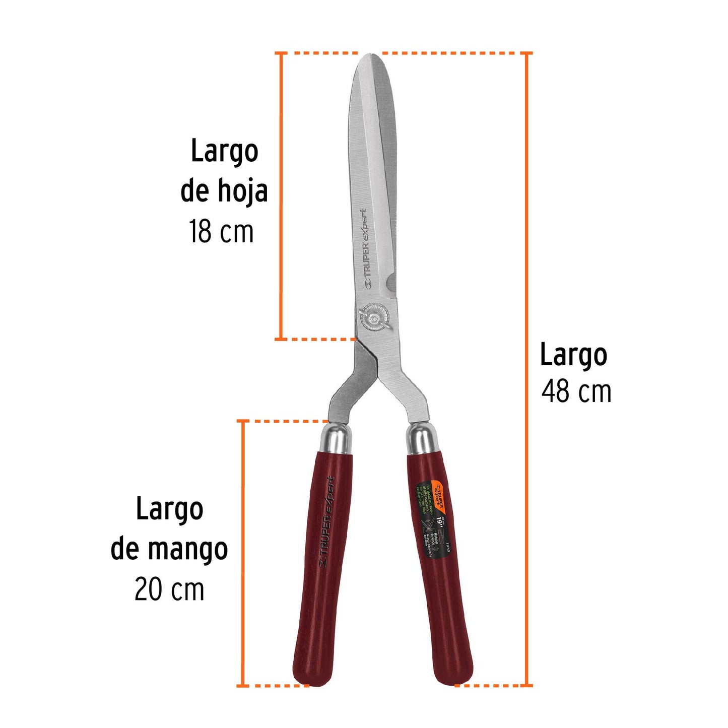 Tijeras forjadas para poda, mangos de madera